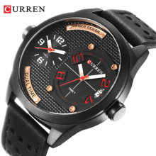 CURREN 8252 Date Men Watch Mutil Dial Top Luxury Brand Sport Military Business Male Clock Leather Wrist Quartz Mens Watches Gift